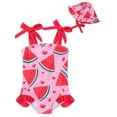 thumbnail image 6 of BULLPIANO Baby Girl Swimsuit Infant Bathing Suit Summer Ruffle One Piece Sleeveless Bikini Swimwear Beachwear Cute Girls Swimsuits, 6 of 8