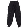 thumbnail image 2 of Pantalones Negros Con Puños Cónicos Y Múltiples Bolsillos Para Hombre, Pantalones Informales Con Cordón, Adecuados Para Verano Y Primavera, 2 of 7