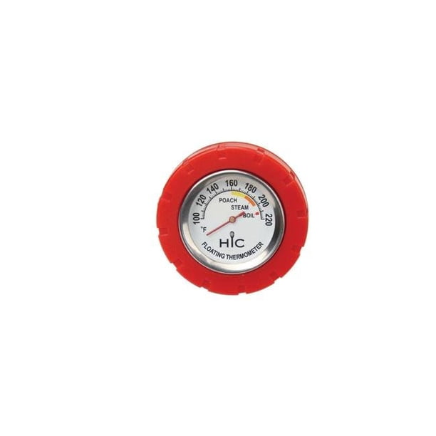 HIC Large Dial Refrigerator & Freezer Thermometer With Safe Temp Guide - Stainless Steel, 2.5" Easy-Read Face
