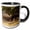 Black/White, variant on 3drose, Usa, Colorado, Rocky Mountain National Park. Male Elks Sparring., 11oz Two-tone Yellow Mug