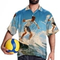 thumbnail image 4 of Surfing in Summer Men's Short Sleeve Poplin Beach Shirts, Casual Printed Button Down Summer Hawaiian Shirt - Unisex, 4 of 6