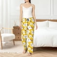 thumbnail image 5 of Uemuo Lilies Flowers Pattern Women's Wide Leg Palazzo Lounge Pants with Pockets Light Weight Loose Comfy Casual Pajama Pants-X-Large, 5 of 9