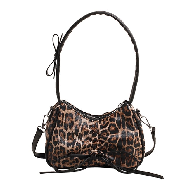 Bolso Con Asa Elegante para Las Axilas Bandolera Sencillo Leopardo PU Mujer