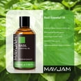thumbnail image 2 of MAYJAM 3.38FL.OZ Basil Essential Oil 100% Pure for Diffusers, Home Care, Basil Oil for Candle Making Scents, Fragrance, Humidifiers, 2 of 7