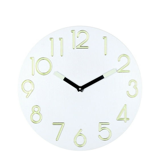 Billuyoard Reloj finamente elaborado para decoración de habitaciones y decoración de paredes Reloj de pared esfera texturizada de poco ruido Electrodomésticos Amarillo verde