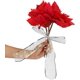 thumbnail image 4 of Cinta de regalo de organza plateada: 10 m x 6,3 cm, cinta navideña con alambre rojo con lentejuelas y copos de nieve para decoración navideña: cintas anchas para envolver regalos navideños y decoraci, 4 of 5