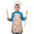thumbnail image 2 of Corgi Dog and Flower Florals Kids Aprons for Girls and Boys,Adjustable Neck Strap Toddler Aprons for Kids Cooking Baking, 2 of 7