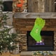 thumbnail image 3 of Suministros para las fiestas navideñas Calcetines navideños Regalos Calcetines Decoración del lugar Calcetines navideños grandes de punto verdes peludos con alfabeto Productos para las fiestas, 3 of 5