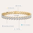 thumbnail image 3 of Lab Grown Diamond IGI Certified 14K Yellow Gold Tennis Bracelet For Women 10 Carat | Agatha Emerald Diamond Tennis Bracelet | FG-VS1-VS2 Quality Friendly Diamonds, 3 of 6