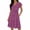 Purple, variant on BUIGTTKLOP Dresses for Women 2026 Summer Casual Knee-Length Dress V-Neck Ruffle Sleeves Striped Front Button down Dresses with Pockets