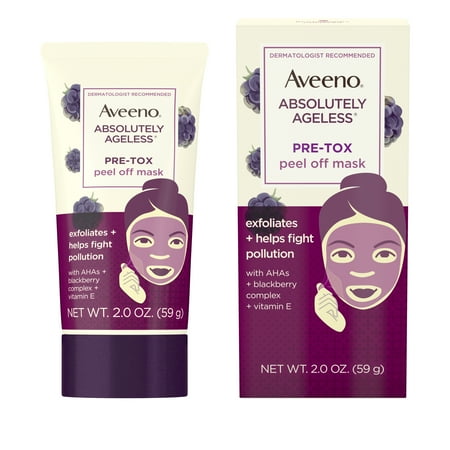 Turmeric Antioxidant Facial Mask - Aveeno Absolutely Ageless Pre-Tox Peel Off Antioxidant Face Mask, 2 oz