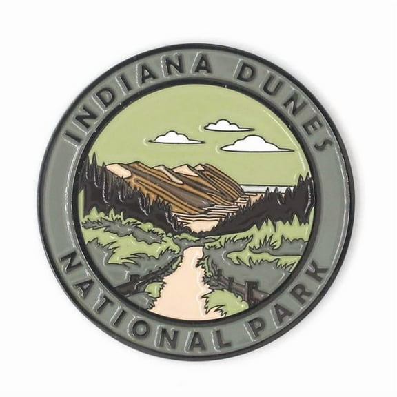 Indiana Dunes National Park Collectible Magnet - Enamel Finish, 52mm