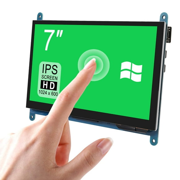 UMLIFE 7" Touch Screen Monitor Module, 7 inch IPS Display Portable Touchscreen Computer 1024X600 Game Monitorfor Raspberry Pi 3 2 Model B and RPi 1 B+ A BB Black PC Various Systems
