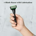 thumbnail image 4 of Visland Manual Razor with 5 Blade Refills 7 Layers Stainless Steel Blade Rubber Handle Men Women Hair Beard Trimmer Remover Shaver Tool, 4 of 8