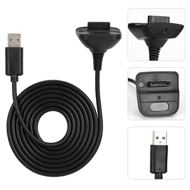 Herwey Charging Cable For XBOX 360 Controller, Charging Cable For Microsoft XBOX 360 Controller,High Quality 2 In 1 1.5m Charging Cable For Microsoft XBOX 360 Controller Fast Charging