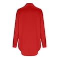 thumbnail image 6 of Sexlip Womens Patent Leather Zip Up Jacket Long Sleeve Design Waterproof Fabric Relaxed Silhouette for Night Out Looks Red S, 6 of 7