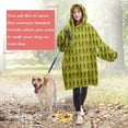 thumbnail image 4 of Wearable Oversized Blanket,Green Bigfoot Pattern Wearable Blanket Hoodie for Adults,Cozy Hooded Blankets with Super Pockets,Super Warm Fuzzy Pullover for Women & Men, 4 of 6