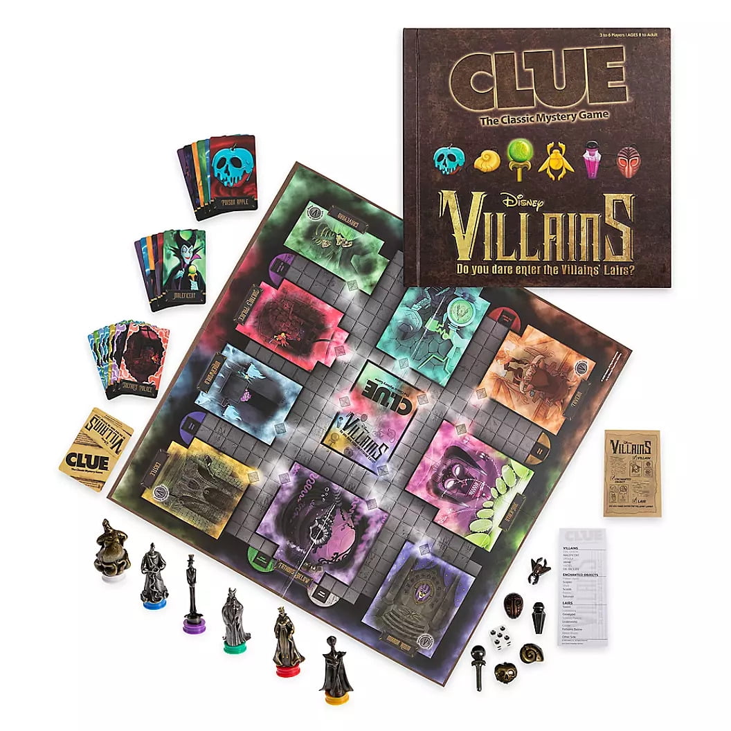  Hasbro Gaming Clue: Disney Villains Edition Board Game for Kids  Ages 8+, 2-6 Players ( Exclusive) : Toys & Games