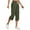 Army Green, variant on Womens Linen Cropped Pants Loose Casual Capri Cotton Wide Leg Plus Size Elastic Waist with Drawstring Trouses Army Green