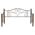 thumbnail image 3 of Fashion Bed Group Doral Metal Daybed Frame with Scrolled Spindle Panels and Walnut Hardwood Finial Posts - Matte Black Finish - Twin, 3 of 6