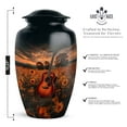 thumbnail image 2 of Guitar Burial Urns For Human Ashes Mother - Black Funeral Urns For Ashes Female And Male Remains - Brown Cremation Urn For Father 10 Inch, 4 Keepsake Set - 1 Large Sunflower Funeral Urn For Mom, 2 of 7