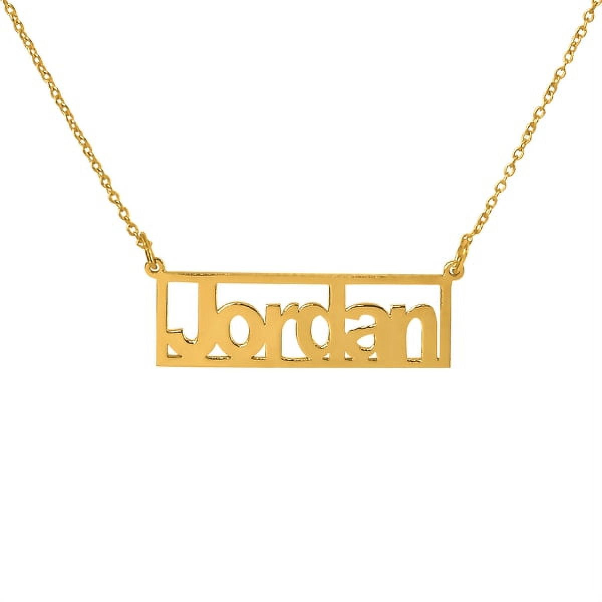 Personalized Rectangle Bar Name Necklace