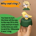 thumbnail image 4 of Cute Bird Timer, Mechanical Kitchen Visual Timer for Kids, Wind Up 60 Minutes Manual Countdown Timer for Classroom, Home, Study and Cooking (Green Bird), 4 of 8