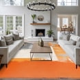 thumbnail image 3 of 8'x10' Area Rugs, Burnt Orange Gray Indoor Outdoor Area Rug for Living Room Bedroom, Geometric Oil Painted Abstract Modern Washable Bathroom Rugs Kitchen Floor Carpet Mats Home Decor Aesthetic, 3 of 8