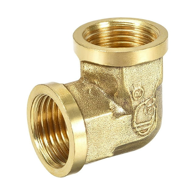 Accesorio de tubería de latón, codo de 90 grados, 1/2 PT hembra x 1/2 PT hembra