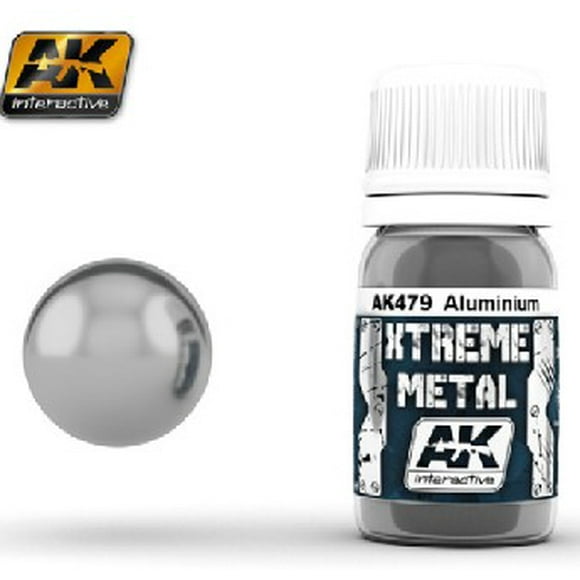 Xtreme Metal Aluminum Metallic Paint 30ml Bottle