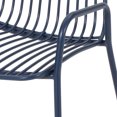 thumbnail image 3 of Lovelee Outdoor 2-seat Modern Iron Club Chair, Set of 2, Navy Blue, 3 of 8