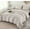 Beige Grey, variant on RYNGHIPY Boho 3-Pieces Beige Grey Solid Comforter Bedding Sets, Twin