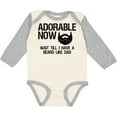 thumbnail image 3 of Inktastic Adorable Now...wait Till I Have a Beard Like Dad Boys Long Sleeve Baby Bodysuit, 3 of 5