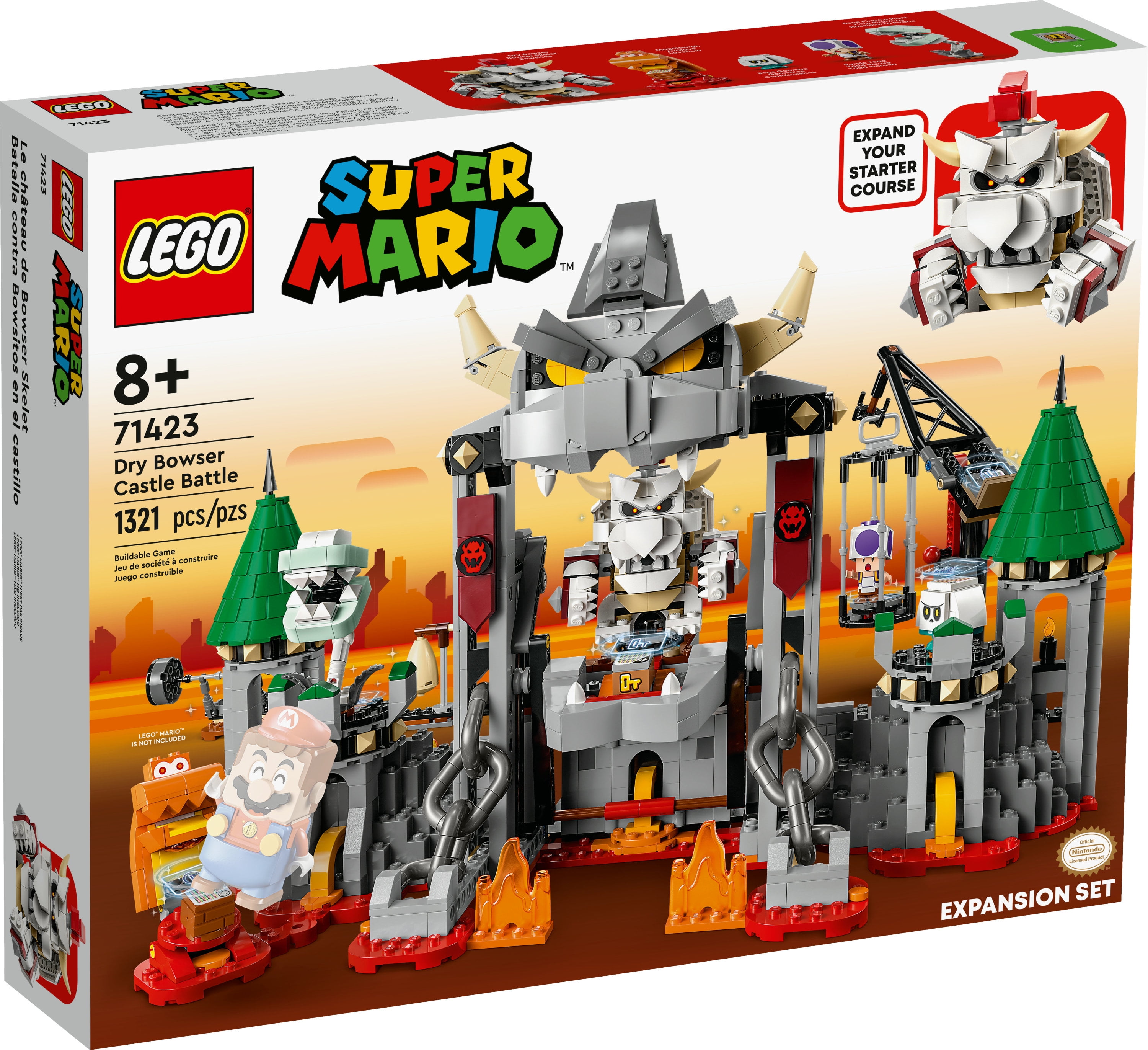 Lego's latest Super Mario set takes you to Dry Bowser's Castle