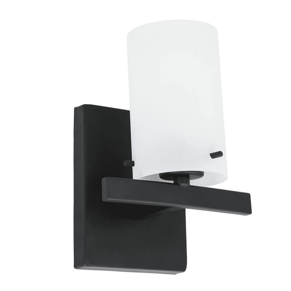 Luminance Boca Boca Vanity Light Wall Sconce | Modern Black Bathroom Decor Fixture for Over Sink and Above Mirror 1-Light F2531-31