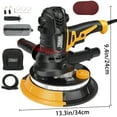 thumbnail image 2 of ZHJAN 7" Handheld Electric Drywall Sander 900W with Vacuum & LED - Dual-Grit, 12 Discs, Portable Wall Polisher, 2 of 5