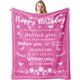 thumbnail image 1 of LHSHID Birthday Gifts for Women/Men/Her/Him Blanket Pink Happy Birthday Decorations Women/Men Throw Blankets Bday Gift for Women/Men Unique Best Birthday Gift Ideas 60"x80", 1 of 5