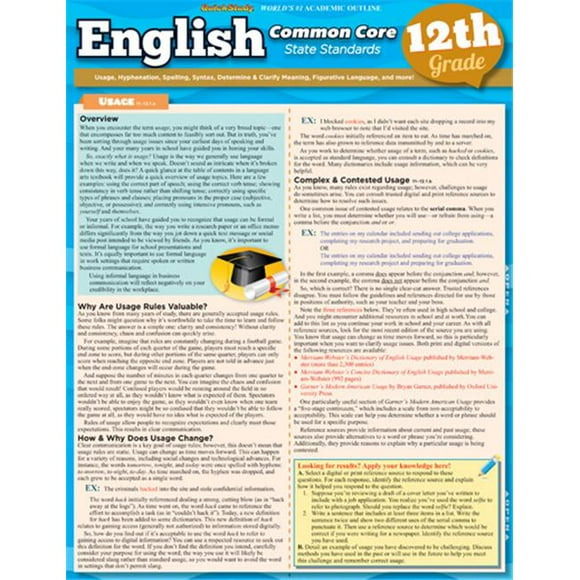 BarCharts 9781423222736 English Common Core 12th Grade
