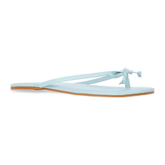 Time and Tru Women's Barely There Bow Thong Sandals