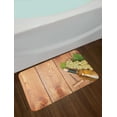 thumbnail image 2 of Winery Bath Mat, Wine Bottle and Bunch of Grapes on Wooden Table Background Romantic Italian Dinner, Non-Slip Plush Mat Bathroom Kitchen Laundry Room Decor, 29.5 X 17.5 Inches, Green Brown, Ambesonne, 2 of 2