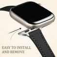 thumbnail image 4 of KOMI Slim Leather Band Compatible with Apple Watch Band 40mm 38mm 41mm 42mm 44mm 45mm 49mm Women, Top Grain Genuine Leather Strap Thin Watch Wristband for iWatch Series 9 8 7 6 5 4 3 2 1 SE Ultra 2, 4 of 7