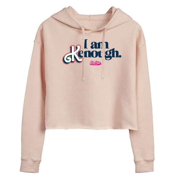 Barbie The Movie - I Am Kenough - Juniors Cropped Pullover Hoodie