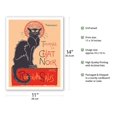 thumbnail image 2 of The Black Cat Cabaret Tour (Tournée du Chat Noir) - with Rodolphe Salis - Vintage Cabaret Poster by Théophile Alexandre Steinlen c.1890s - Fine Art Matte Paper Print (Unframed) 11x14in, 2 of 4