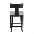 thumbnail image 6 of Cid Sten 27 Inch Counter Height Chair- T Shape Back- Beige Linen- Black, 6 of 6