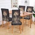 thumbnail image 2 of Yayeee 2 Pack Dining Chair Covers Stretch Parson Chairs Slipcovers Seat Protector, Skeleton with Flowers Pattern, 2 of 6