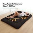 thumbnail image 5 of Zelladorra Japanese Floor Mattress, Futon Mattress with Portable Storage Bag, Roll Up Mattress Thick Tatami Mattress Suitable for Camping, Guest Room, Black, Full）, 5 of 8