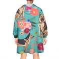thumbnail image 2 of Wearable Oversized Blanket,German Shepherd with Pioneer Flower Wearable Blanket Hoodie for Adults,Cozy Hooded Blankets with Super Pockets,Super Warm Fuzzy Pullover for Women & Men, 2 of 6