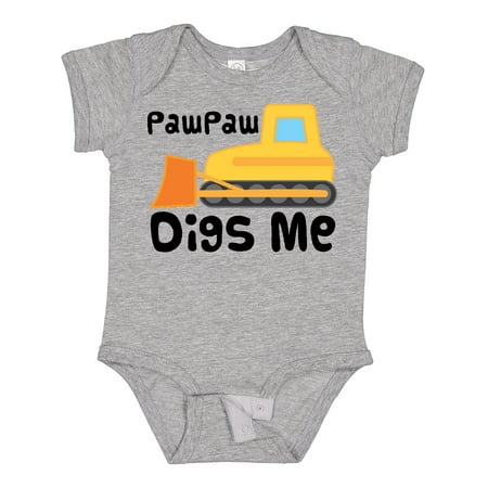 

Inktastic My PawPaw Digs Me Bulldozer Construction Truck Gift Baby Boy Bodysuit