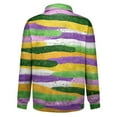 thumbnail image 6 of LNZGNM Mardi Gras Shirt for Men 1/4 Zip Up Big and Tall Carnival Graphic Printed Sweatshirts Stand Collar Long Sleeve Top Casual Carnival Outfits,Light Purple M, 6 of 7