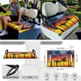thumbnail image 3 of Jeiento 4 PCS Golf Cart Seat Cover with Steering Wheel Cover and Golf Cart Flags Coconut Tree Mini Flags Golf Cart Seat Towel Blanket Steering Wheel Cover Protector Golf Cart Decoration, 3 of 5